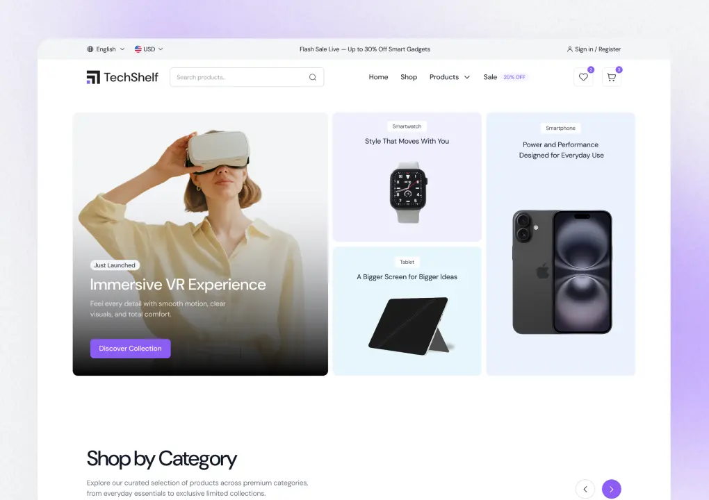 API Based E-Commerce screenshot