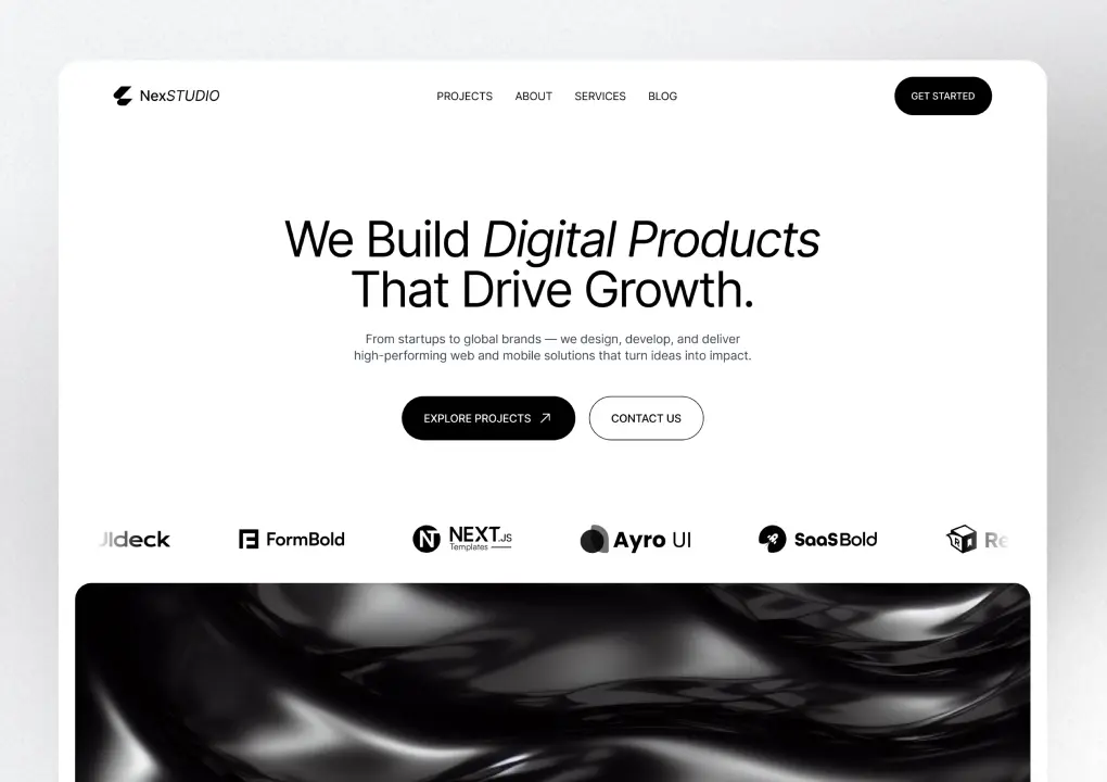 Modern Landing Page screenshot
